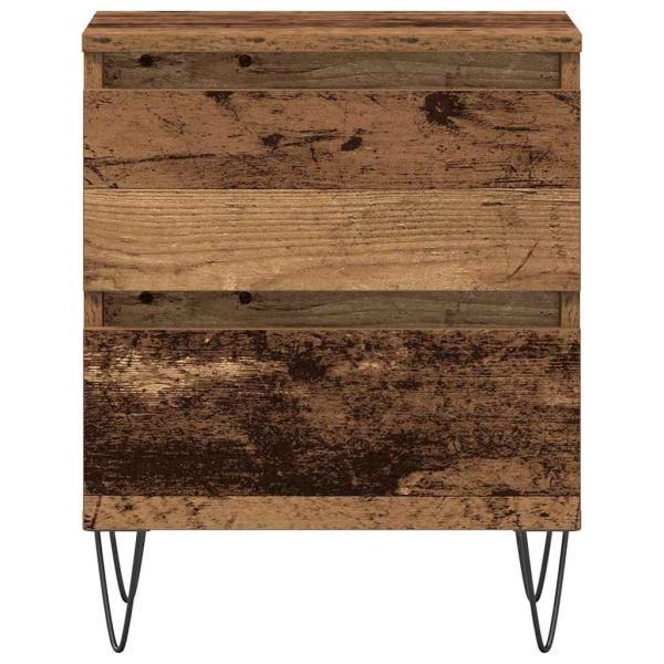 Nachttische 2 Stück Altes Holz 40x35x50 cm Ingenieurholz