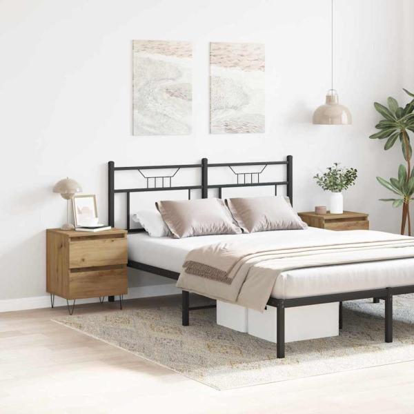 ARDEBO.de - Nachttische 2 Stk. Artisan Eiche 40x35x50 cm Ingenieurskunst