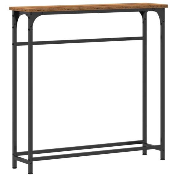 Konsolentisch Alte Eiche 75x19,5x75 cm Holzwerkstoff und Stahl