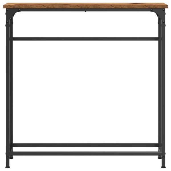 Konsolentisch Alte Eiche 75x19,5x75 cm Holzwerkstoff und Stahl