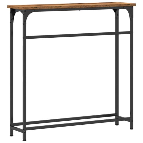 Konsolentisch Alte Eiche 75x19,5x75 cm Holzwerkstoff und Stahl