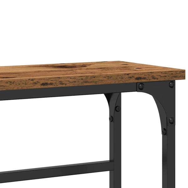 Konsolentisch Alte Eiche 75x19,5x75 cm Holzwerkstoff und Stahl