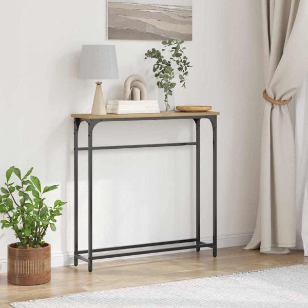 ARDEBO.de - Konsolentisch Artisan Eiche 75x19,5x75 cm aus Holzwerkstoff und Stahl