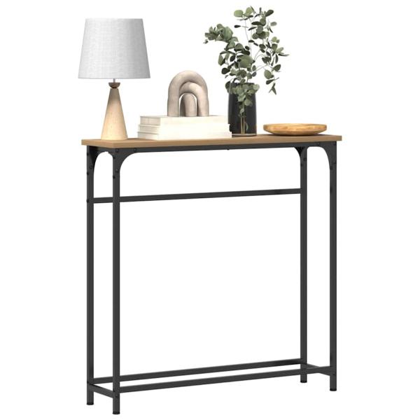 Konsolentisch Artisan Eiche 75x19,5x75 cm aus Holzwerkstoff und Stahl
