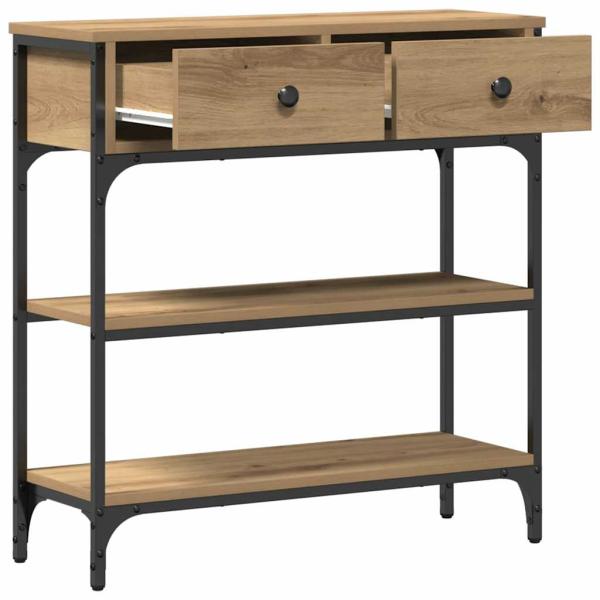 Konsolentisch Artisan Eiche 72,5x25x75 cm Holzwerkstoff & Stahl