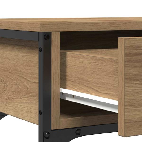 Konsolentisch Artisan Eiche 72,5x25x75 cm Holzwerkstoff & Stahl