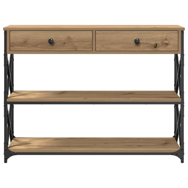Konsolentisch Artisan Eiche 100x28x75 cm Holzwerkstoff & Stahl