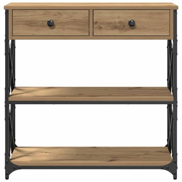 Konsole Tisch Artisan Eiche 75x28x75 cm Ingenieure Holz und Stahl