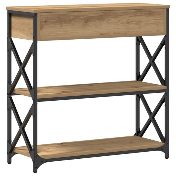 Konsole Tisch Artisan Eiche 75x28x75 cm Ingenieure Holz und Stahl