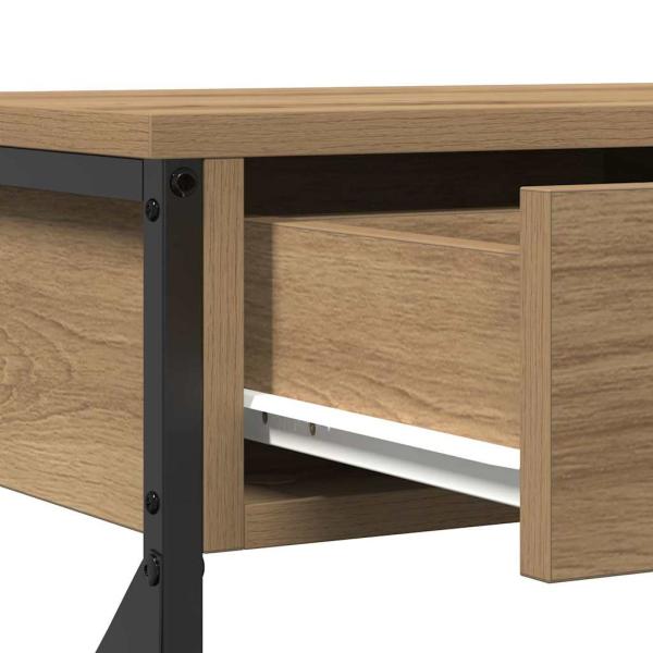 Konsole Tisch Artisan Eiche 75x28x75 cm Ingenieure Holz und Stahl