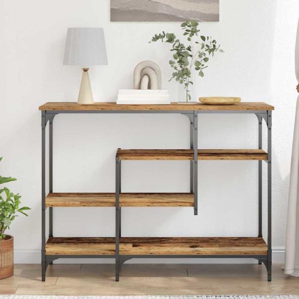Konsolentisch Alteisen 100x35x75 cm Engineering Holz und Stahl