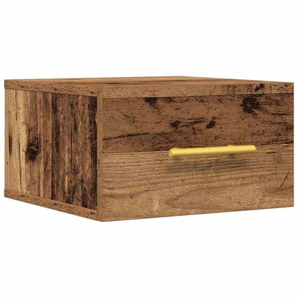 Nachttisch Wandmontiert Altes Holz 35x35x20 cm