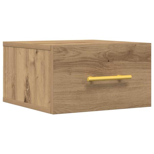 Nachttisch Wandmontiert Artisan Eiche 35x35x20 cm