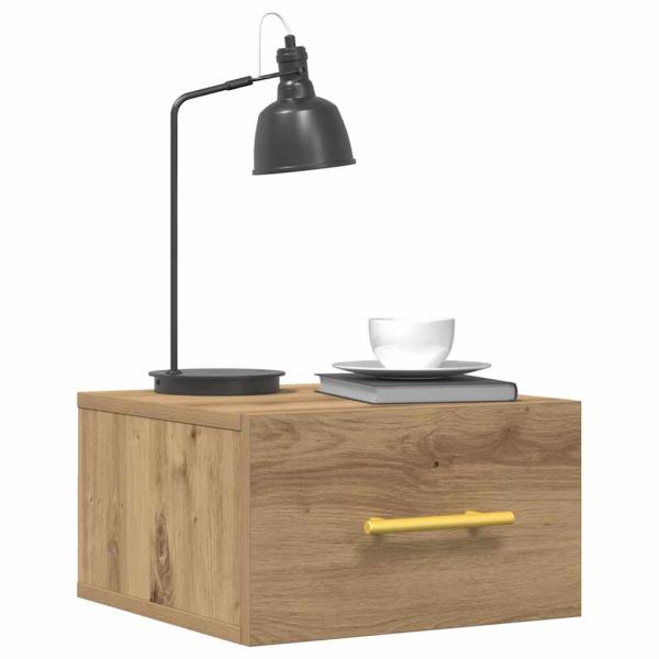 Nachttisch Wandmontiert Artisan Eiche 35x35x20 cm