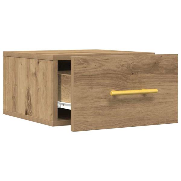 Nachttisch Wandmontiert Artisan Eiche 35x35x20 cm