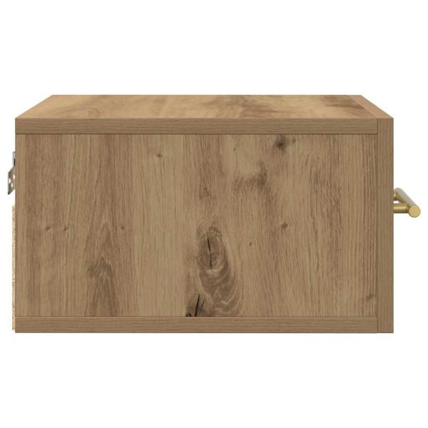 Nachttisch Wandmontiert Artisan Eiche 35x35x20 cm