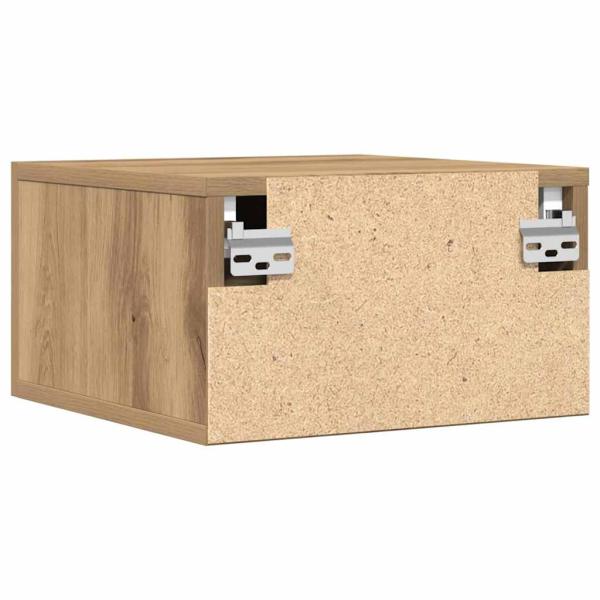 Nachttisch Wandmontiert Artisan Eiche 35x35x20 cm