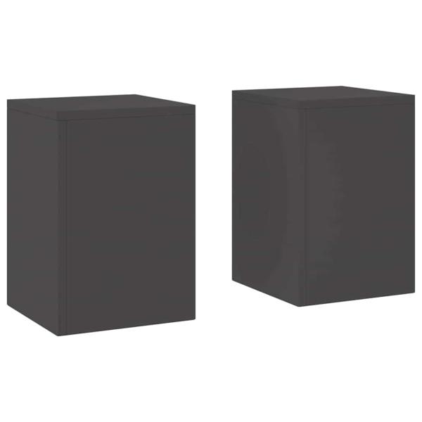 Outdoor Pflanzenständer Säule 2er Set Schwarz 24x24x35 cm Stahl
