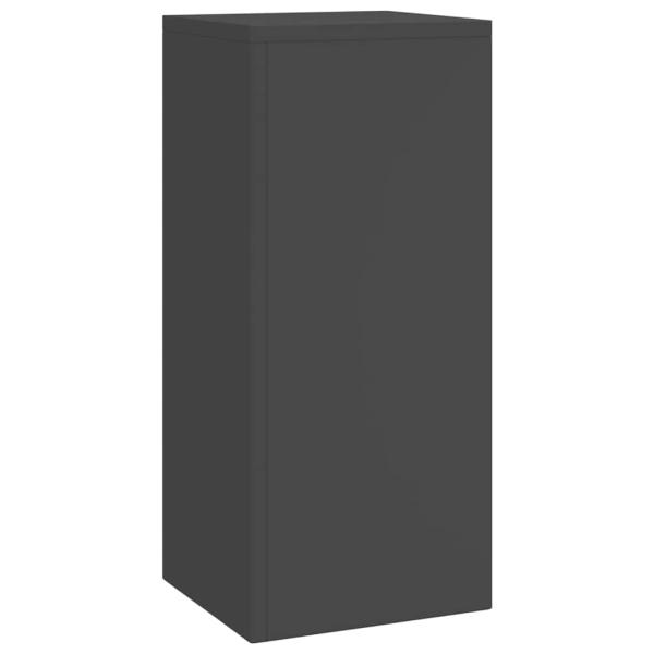 Outdoor Pflanzenständer Säule 2 Stk Schwarz 24x24x55 cm Stahl