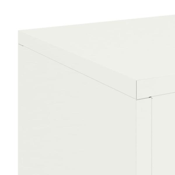 Pflanzständer für den Außenbereich Säule 2 Stück Weiß 24x24x55 cm Stahl