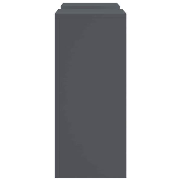 Outdoor Pflanzenständer Säule 2 Stück Anthrazit 24x24x55 cm Stahl