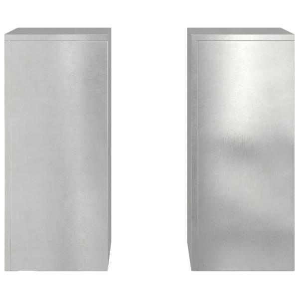 Outdoor Pflanzenständer Säule 2 Stück 24x24x55 cm Edelstahl