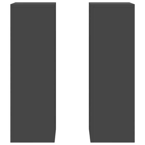 Outdoor Pflanzenständer Säule 2 Stück Schwarz 24x24x75 cm Stahl