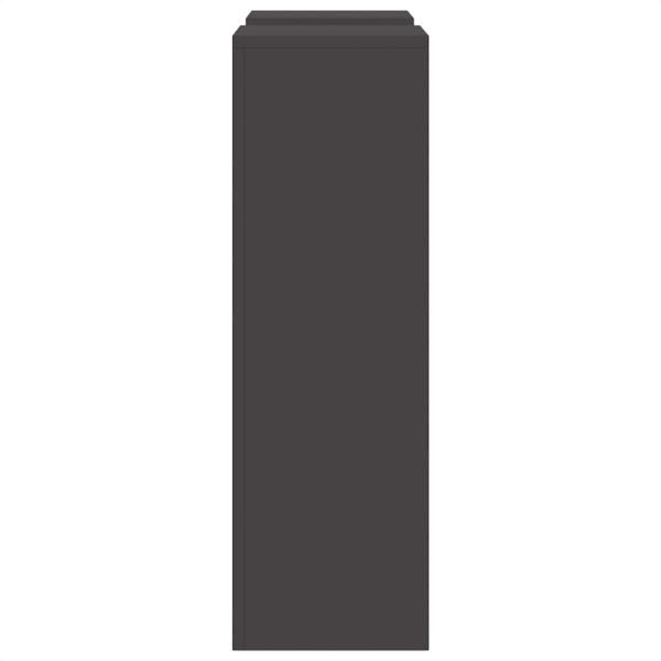 Outdoor Pflanzenständer Säule 2 Stück Schwarz 24x24x75 cm Stahl