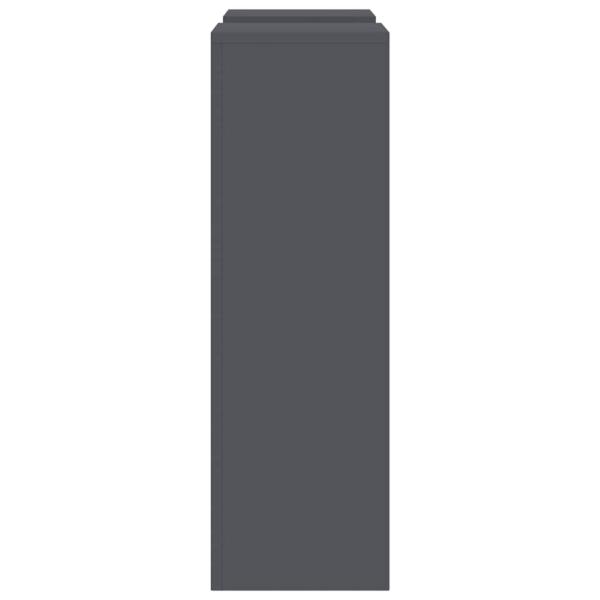 Pflanzenständer Außen Säule 2 Stück Anthrazit 24x24x75 cm Stahl