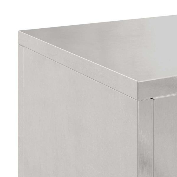 Pflanzenständer im Freien Säule 2 Stück 24x24x75 cm Edelstahl