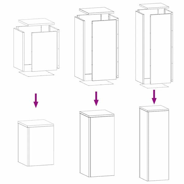 Outdoor Pflanzenständer Säule 3 Stück Edelstahl