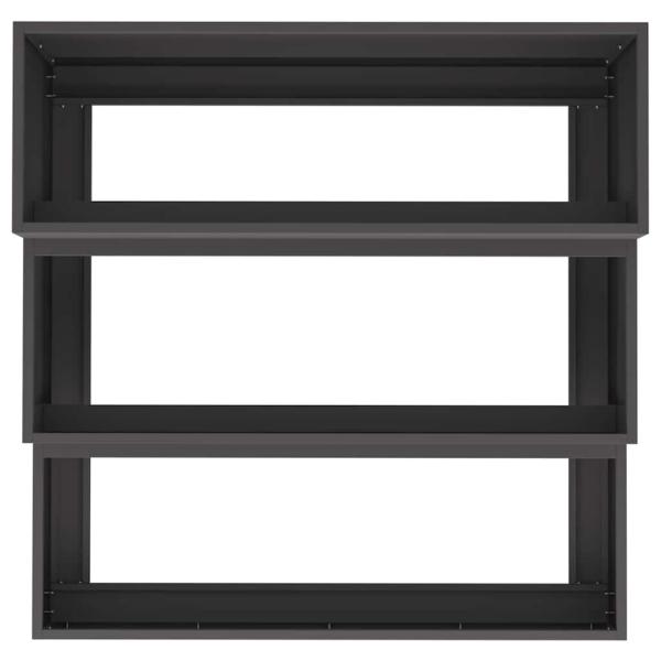 Gartenpflanzer 3-stufig 90x90x35 cm Schwarz Stahl