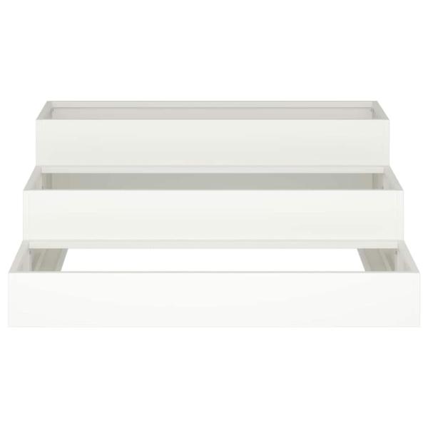 Gartenpflanzer 3-Sterne 90x90x35 cm Weißer Stahl