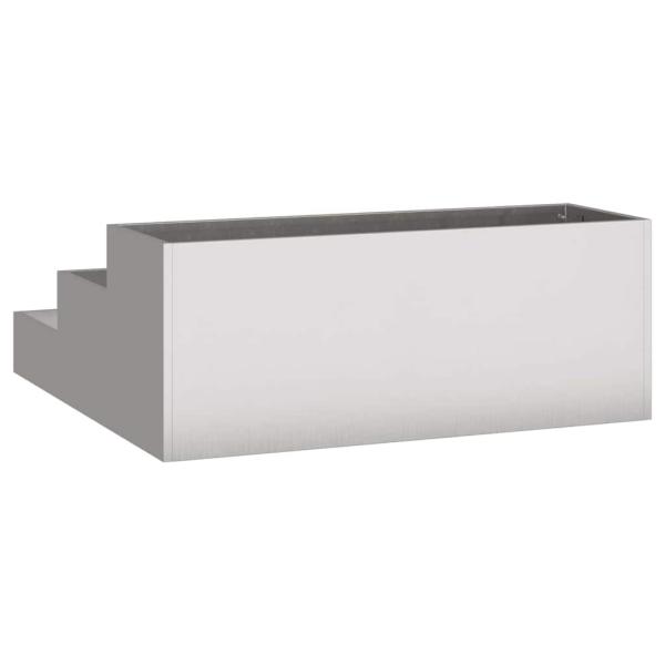 Gartenpflanzer 3-stufig 90x90x35 cm aus Edelstahl