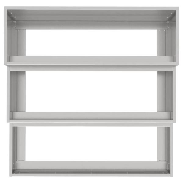 Gartenpflanzer 3-stufig 90x90x35 cm aus Edelstahl