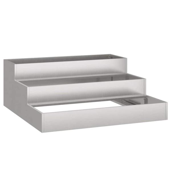 Gartenpflanzer 3-stufig 90x90x35 cm Wetterfestes Stahl