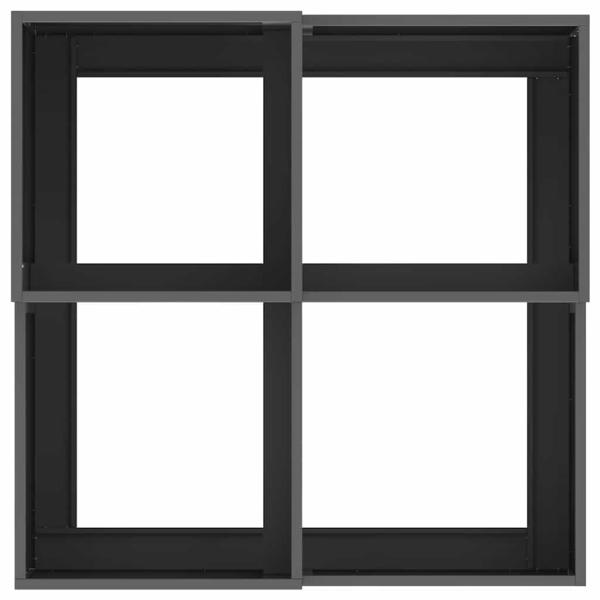Gartenpflanzer 80x80x48 cm Schwarz Stahl