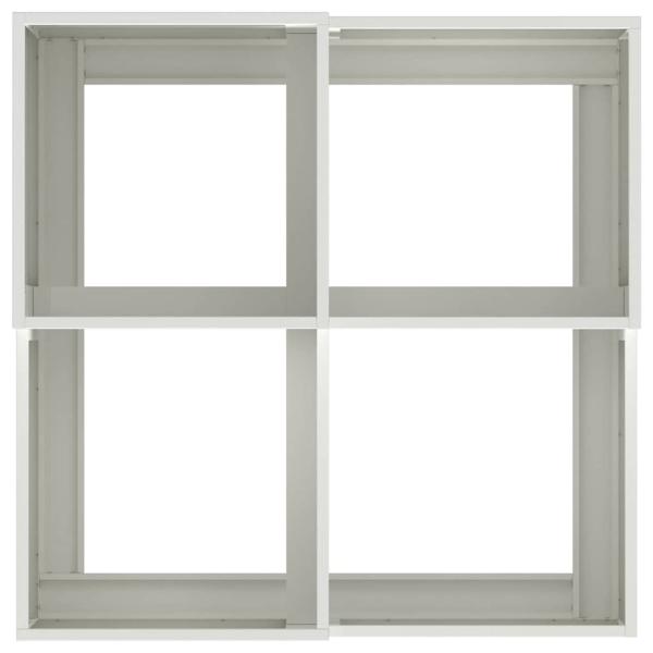 Gartenpflanzer 80x80x48 cm Weiß Stahl