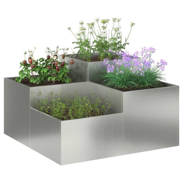 Gartenpflanzer 80x80x48 cm Verzinkter Stahl
