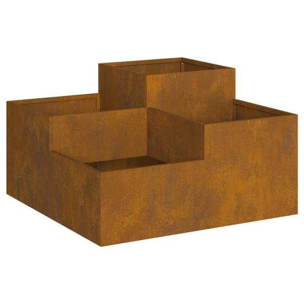 Gartenbass 80x80x48 cm Wetterstahl