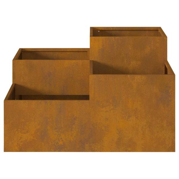 Gartenbass 80x80x48 cm Wetterstahl