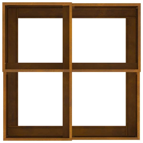 Gartenbass 80x80x48 cm Wetterstahl