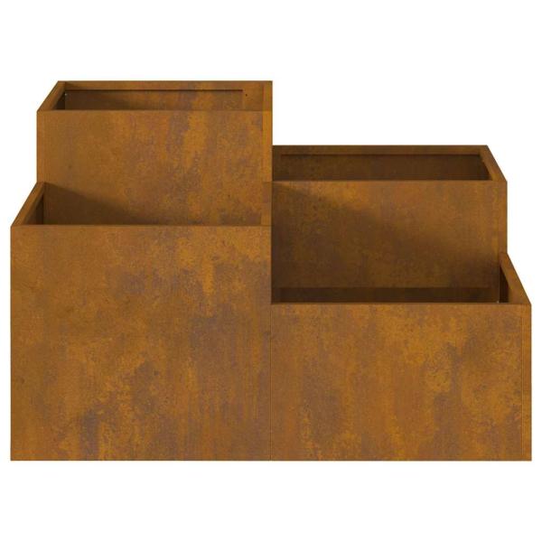 Gartenbass 80x80x48 cm Wetterstahl