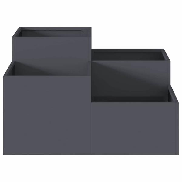 Gartenpflanzer 100x100x48 cm Anthrazit Stahl