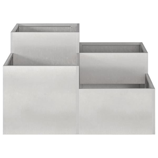 Gartenpflanzer 100x100x48 cm Edelstahl