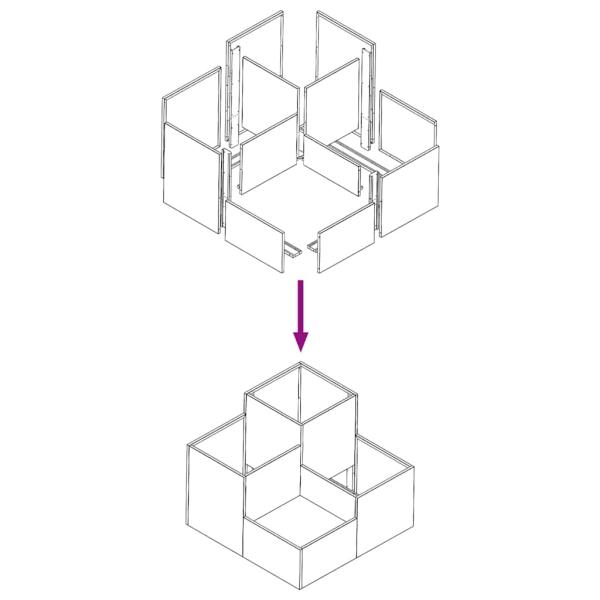 Gartenpflanzer 80x80x60 cm Anthrazit Stahl