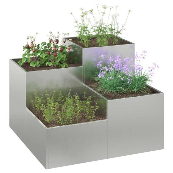 Gartenpflanzer 80x80x60 cm Verzinkter Stahl