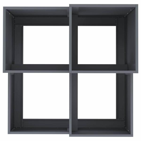 Gartenpflanzer 100x100x60 cm Anthrazit Stahl