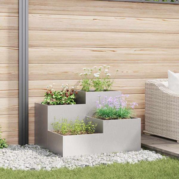 ARDEBO.de - Gartenpflanzer 100x100x60 cm Edelstahl