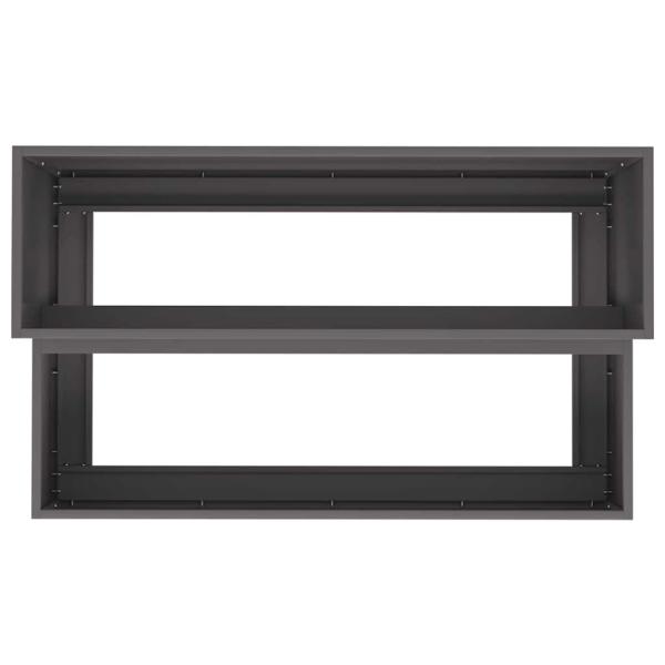 Gartenpflanzer 2-stufig 100x60x45 cm schwarz aus Stahl